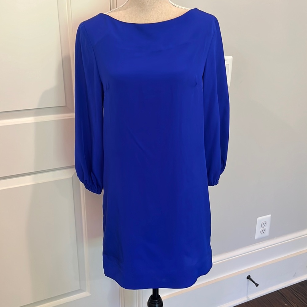 Amour Vert blue silk dress, size M